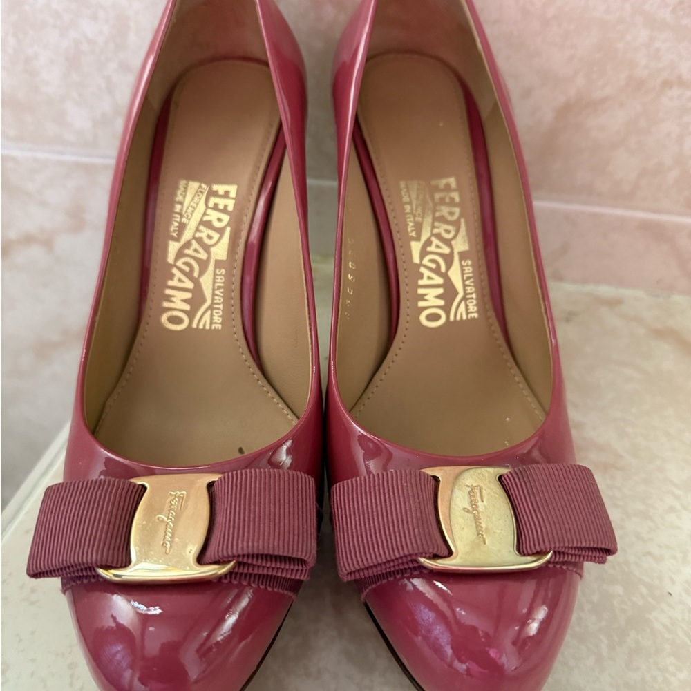 Salvatore Ferragamo Berry Patent Leather Heels